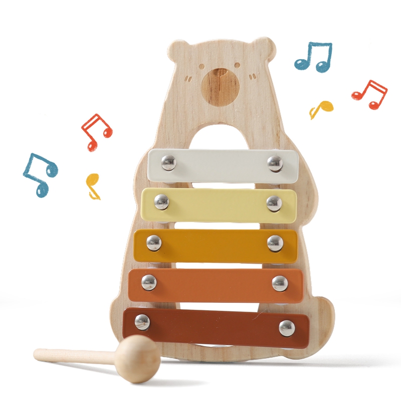 Musical Instrument Glockenspiel - Karikatür ayı 5 tuşları ile kompakt