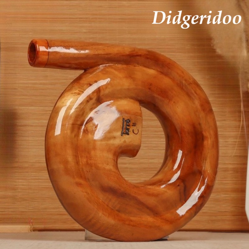 Musical Instrument Didgeridoo - Spiral Didgeridoo Ahşap Taşınabilir Didgeridoo'lar Meditasyon