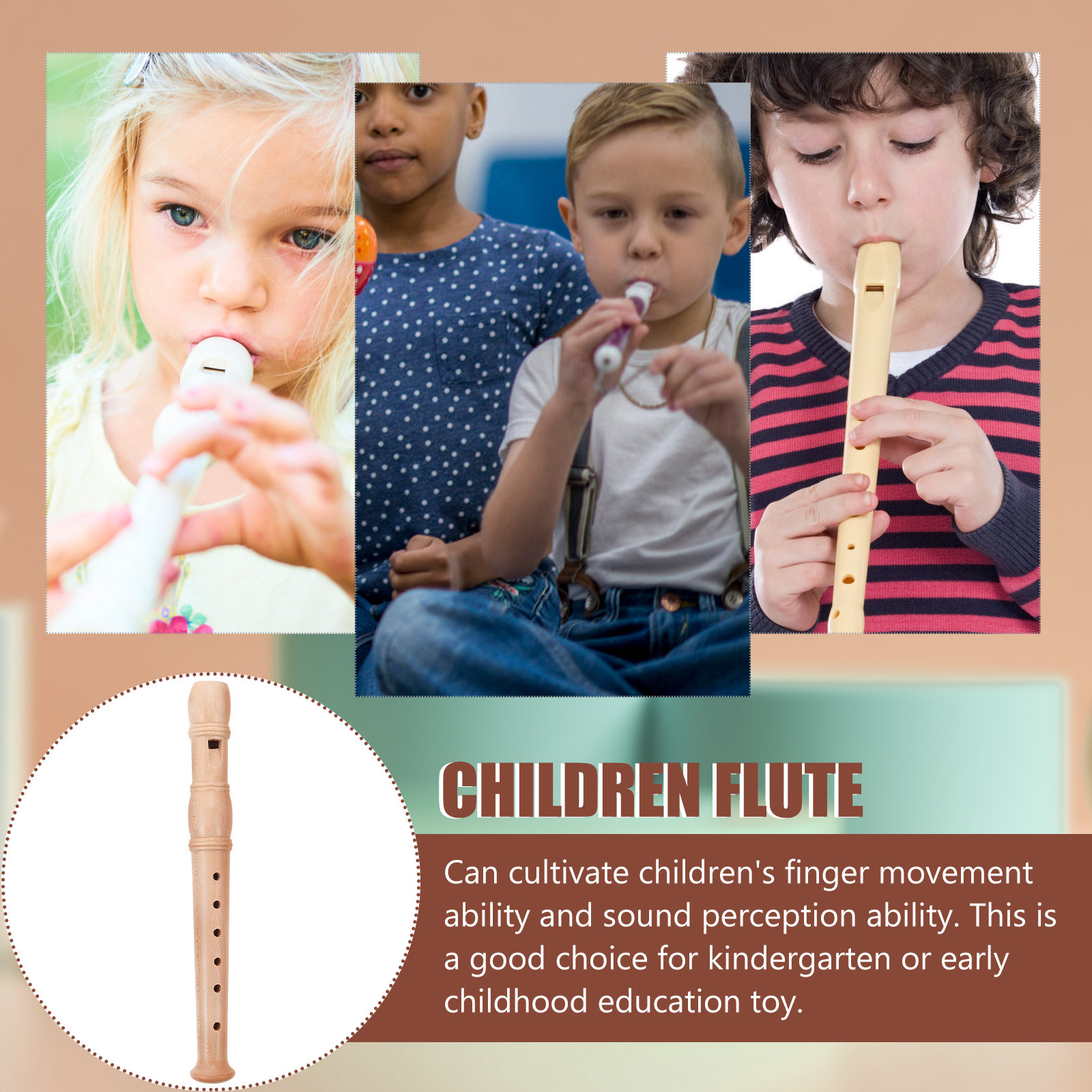 Musical Instrument A Recorder - Çocuklar için Soprano Rekorde 6 Delikli