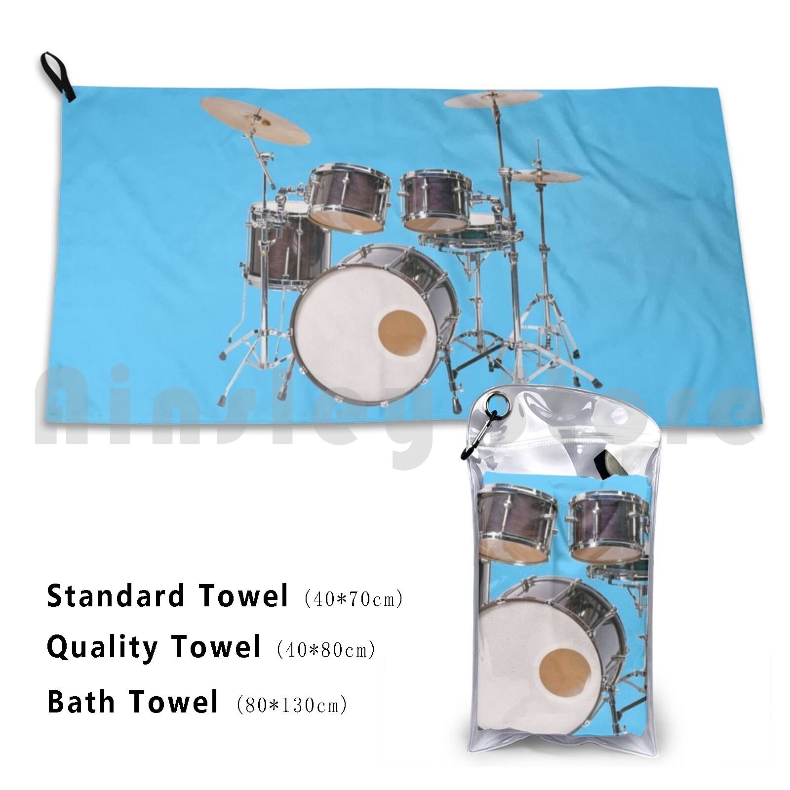 Davul Çizim Banyo Havlusu Plaj - Musical Instrument Image incelemesi ve fiyatı