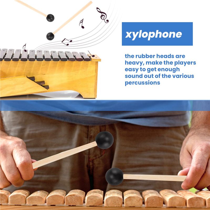 2 adet yumuşak kauçuk kafa çub - Musical Instrument Glockenspiel incelemesi ve fiyatı