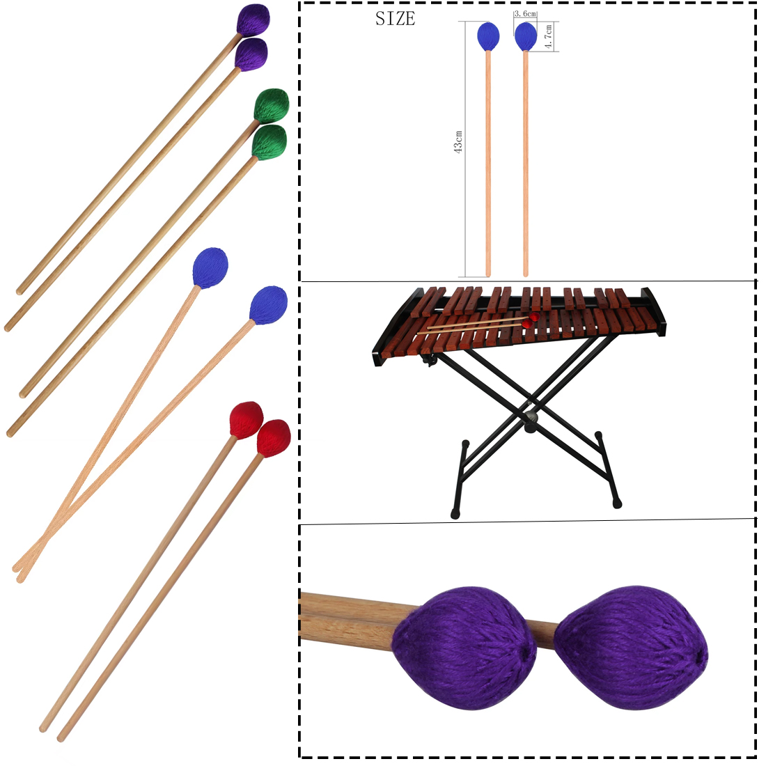Profesyonel Marimba Tokmakları - Musical Instrument Glockenspiel incelemesi ve fiyatı